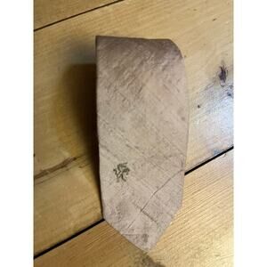 Vintage Bronzini Men's All Silk Neck Tie. Gold. Unicorn Logo. Textured.